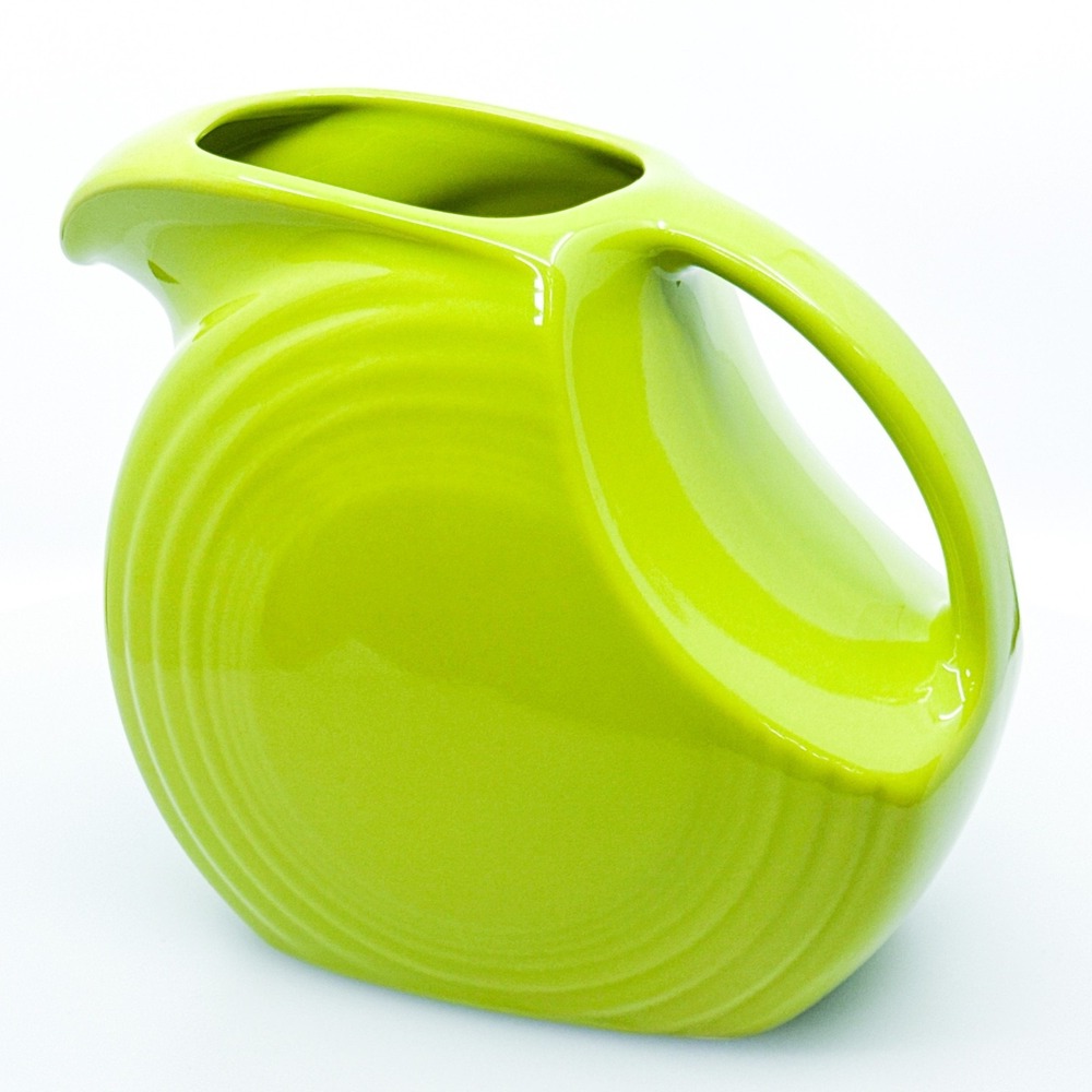 Fiesta Fiestaware Large Water Disk Pitcher Lemongrass 67 oz Retired Art Deco